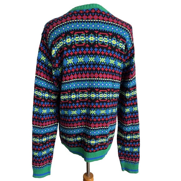 Blizzard Bay Men's Dinosaur Dino T Rex Ugly Christmas Sweater Lights Up Sz L - Picture 2 of 14